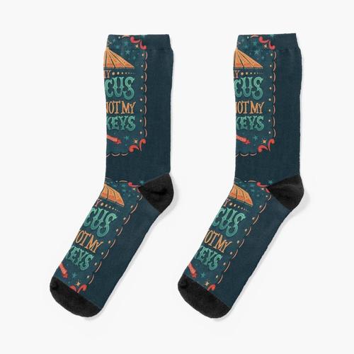 Chaussettes Taille Unique Pas Mon Cirque Pas Mes Singes Nouveauté Fantaisie Motif Fou Équipage Décontracté Pour Hommes Femmes