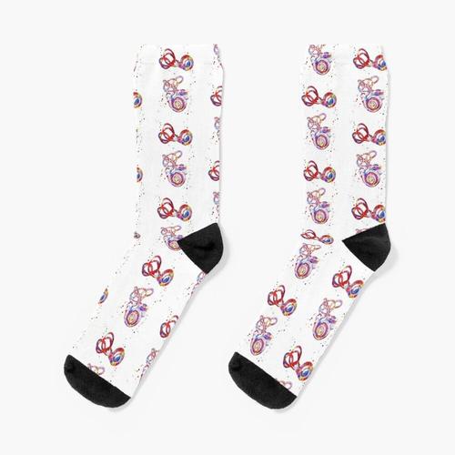 Chaussettes Taille Unique Anatomie De L'oreille, Conduit Auditif, Histologie De La Cochlée, Cochlée, Vestibulaire, Acoustique, Nerfs Nouveauté Motif Fou Décontracté Pour Hommes Femmes