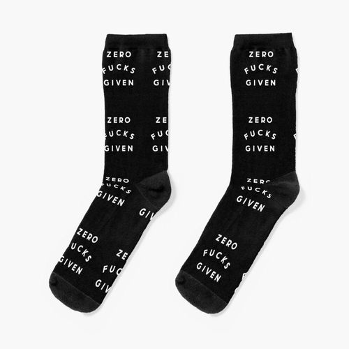 Chaussettes Taille Unique Zéro Baise Donnée Une Citation Drôle Nouveauté Fantaisie Motif Fou Équipage Décontracté Pour Hommes Femmes