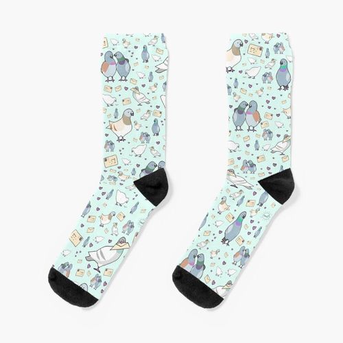 Chaussettes Taille Unique Pigeons Nouveauté Fantaisie Motif Fou Équipage Décontracté Pour Hommes Femmes