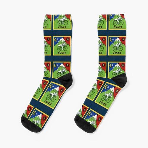 Chaussettes Taille Unique Albert Hoffman Lsd Du Bicycle Nouveauté Fantaisie Motif Fou Équipage Décontracté Pour Hommes Femmes