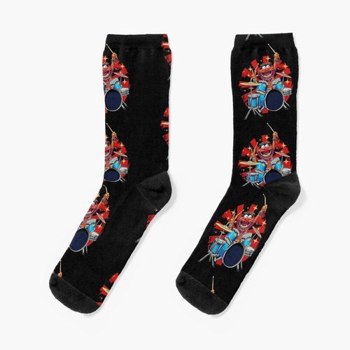 Chaussettes Taille Unique Le Batteur D'animaux Muppet Nouveauté Fantaisie Motif Fou Équipage Décontracté Pour Hommes Femmes