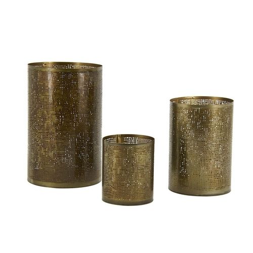 Photophores en métal doré (Lot de 3)