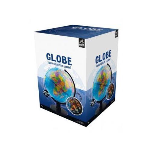 Globe Terrestre Rotatif Et Lumineux 25 Cm Jour / Nuit - Corps Celestes Illumine - Jeu Educatif - Version Francaise
