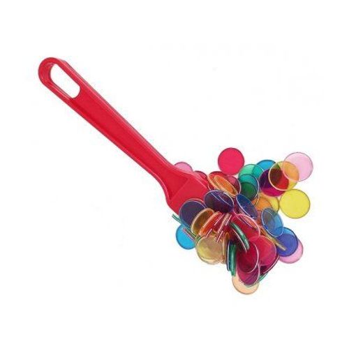 Baguette Baton Ramasse Jetons Rouge + 100 Pions Loto Magnetiques - Kit Accessoires Bingo 2 En 1 - Set Jeu Kermesse Et Carte