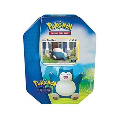 Pokebox Go Ronflex V - 150 Pv - Carte Francaise A Collectionner Pokemon - Boite Metal Bleu