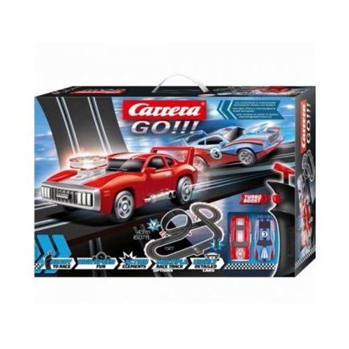 Circuit De Course Smoking Tires Avec Looping - Voitures Muscle Car - Carrera Go 1/43eme - Piste 4,9m + 1 Carte - Nouveauté