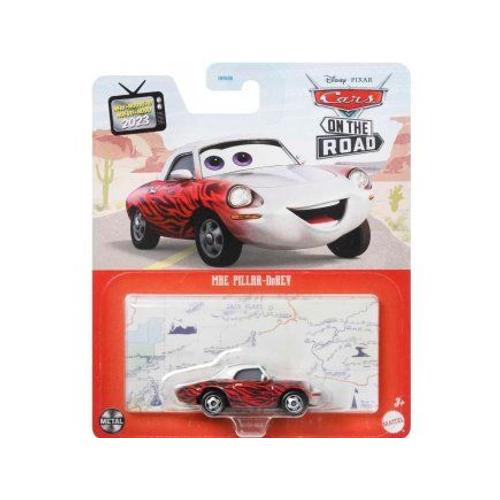 Coffret Voiture Cars : Mae Pillar Durey - Set Véhicule Miniature Rouge Et Blanche + 1 Carte Offerte - Disney