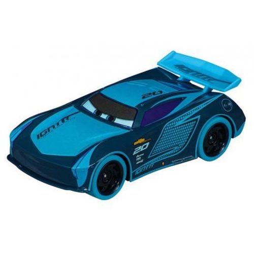 Carrera Go - Jackson Storm Glow Racers - Disney Cars - Voiture Phosphorescente Course De Nuit - Set Accessoire Circuit Et Carte