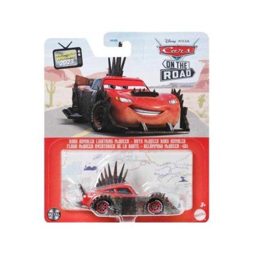 Coffret Voiture Cars : Road Rumbler Flash Mcqueen - Set Véhicule Miniature Rouge + 1 Carte Offerte