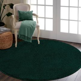SJZG-Tapis Rond À Poils Longs En Microfibre Douce Et Lavable