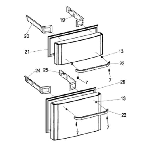 Joint tiroir inférieur (repère 26) d'origine Réfrigérateur congélateur (C00304266 482000089629 ARISTON HOTPOINT)