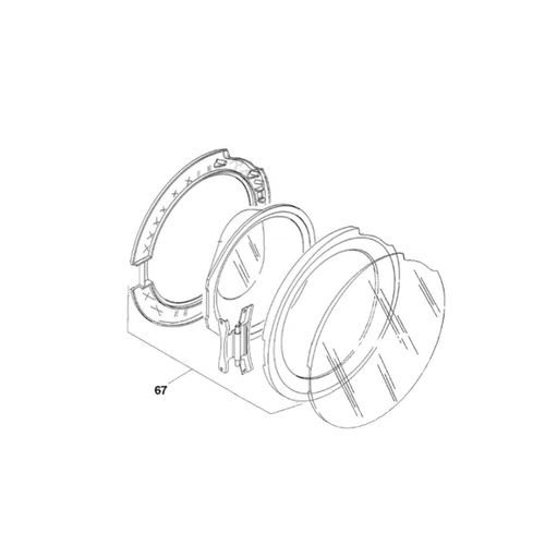 Hublot complet repère 67 - Lave-linge (43012311 CANDY)