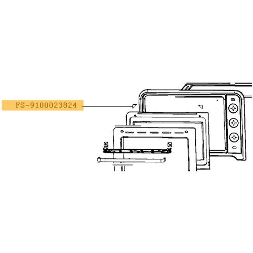 Lot de 2 supports vitre Four cuisinière (FS-9100023824 MOULINEX TEFAL)