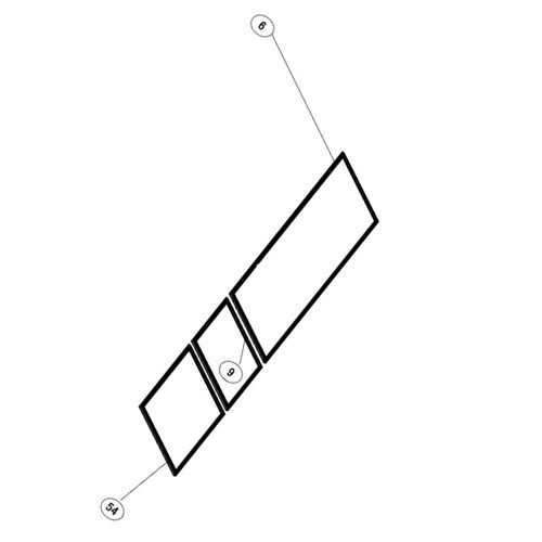 Joint de porte (partie congélateur repère n°54) Réfrigérateur congélateur (0060829121A 49046015 HAIER)