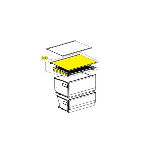 Clayette étagère (repère 136e) Réfrigérateur congélateur (AHT74973834 LG)
