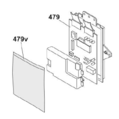 Module electronique programmé repère 479J Lave-linge (49121950 CANDY)