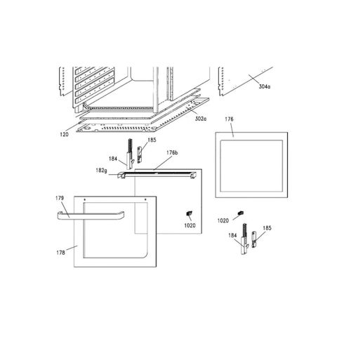 Vitre extérieure repère 178 - Four, cuisinière (42826362 ROSIERES)