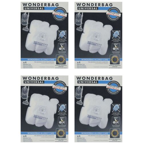 Lot de 4 boites de 4 sacs Aspirateur (WB484720 ROWENTA TEFAL MOULINEX CALOR)