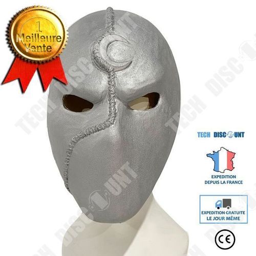 Td® Moon Knight Halloween Masque En Latex Masque De Bal Marvel Power Avec La Même Version De Mise À Niveau Lumineuse Bleue Moon Knig