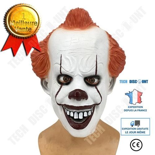 Td® Masque De Clown Fantôme En Latex Halloween Événement Mascarade Fête Cosplay Costume De Clown Couvre-Chef Fans D'interaction Dire