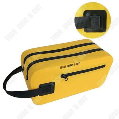 TD® Trousse de toilette de voyage étanche en plein air plage 500DPVC Clip maille sac cosmétique sac à main de séparation sèche et hu