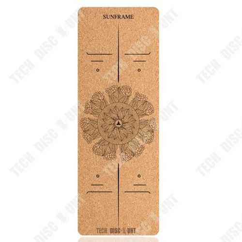 Td® Tapis De Yoga En Liège Shanlian 7mm Tpe Ou Tapis De Yoga À Domicile En Caoutchouc Naturel Tapis De Liège Naturel De Fitness