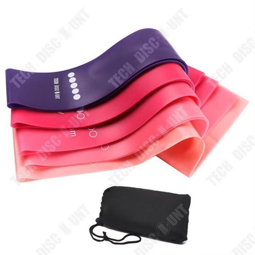 Td® Bande De Résistance En Latex Violet Rose Dégradé Ceinture De Fitness Ceinture De Yoga Anneau De Traction Anneau De Traction