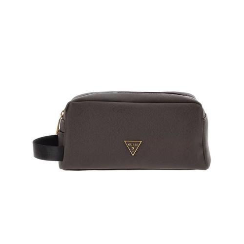 Trousse Guess torino saffiano Femme Noir