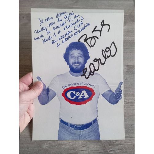 Autographe Chanteur Carlos