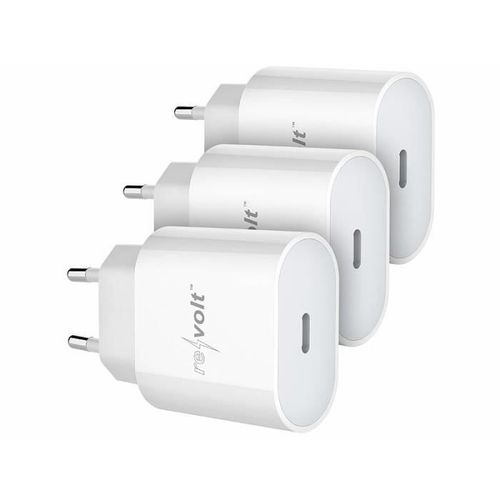 3 adaptateurs secteur USB-C avec technologie Quick Charge 3.0