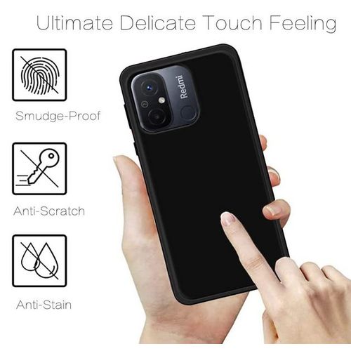 Coque Pour Xiaomi Redmi 12c / Redmi 11a / Poco C55 - Housse Etui Silicone Gel Fine + Film Ecran - Noir