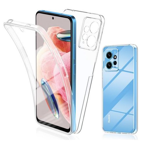 Coque Pour Xiaomi Redmi Note 12 4g - Housse Etui Silicone Gel 360 Integrale + Film Ecran - Transparent
