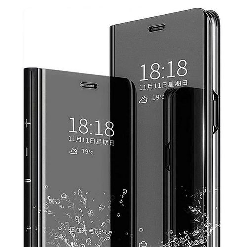 Housse Pour Xiaomi Redmi Note 12 4g - Etui Coque Portefeuille Clear View + Film Ecran - Noir