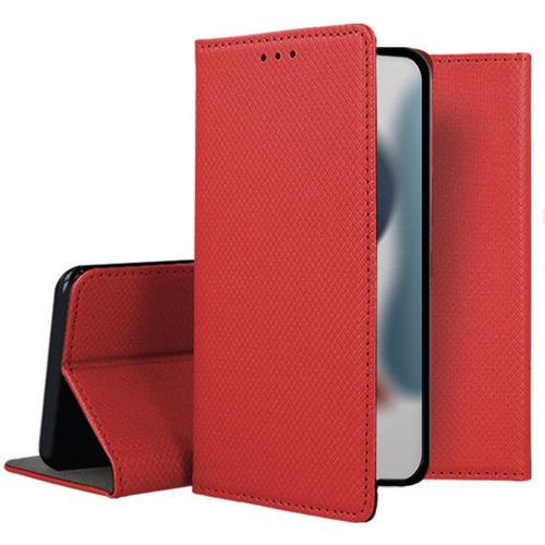 Housse Pour Apple Iphone 15 Plus - Etui Coque Pochette Portefeuille + Verre Trempe - Rouge Magnet