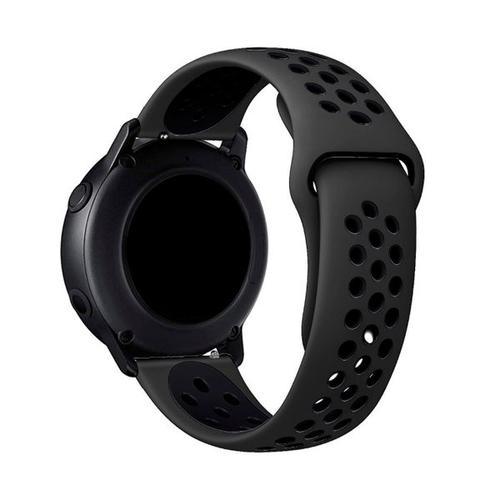 Bracelet Sportystyle Pour Fossil Q Explorist Hr Gen 4 - Noir / Noir