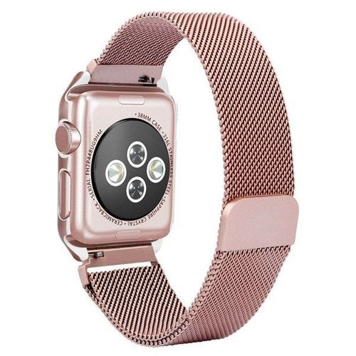 Bracelet Milanais Avec Fermoir Magnétique Pour Apple Watch Edition Series 7 - 41mm - Rose