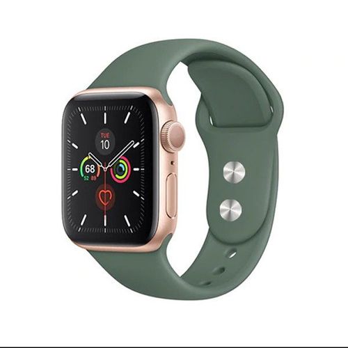Bracelet Smoothsilicone Pour Apple Watch Edition Series 7 - 41mm - Vert Foncé