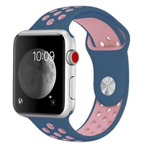 Bracelet Sportystyle Pour Apple Watch Edition Series 7 - 45mm - Bleu Foncé / Rose
