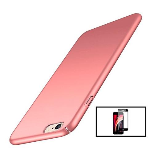 Kit Film Verre Trempé 5d Full Cover + Coque Slimshield Pour Apple Iphone Se 2022 - Rose