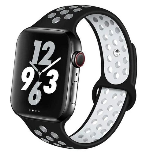 Bracelet Sportystyle Pour Apple Watch Series 8 Aluminum - 45mm - Noir / Blanc
