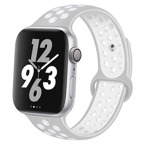 Bracelet Sportystyle Pour Apple Watch Series 8 Aluminum - 45mm - Gris / Blanc