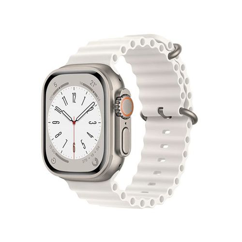 Bracelet Silicone Ocean Waves Pour Apple Watch Series 6 - 44mm - Blanc