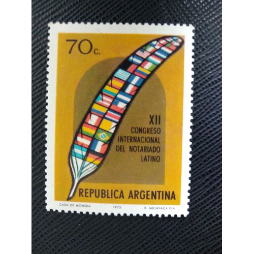 Timbre Argentine Yt 959 Congrès Notarial Des Pays De Langue Romane 1973 ( 141207 )