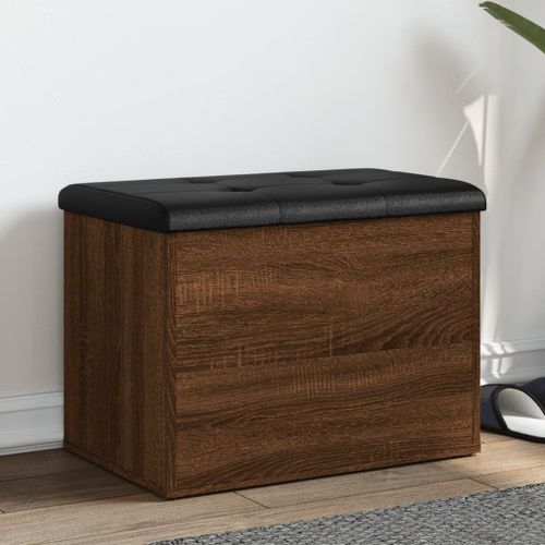 Vidaxl Banc De Rangement Chêne Marron 62x42x45 Cm Bois D'ingénierie