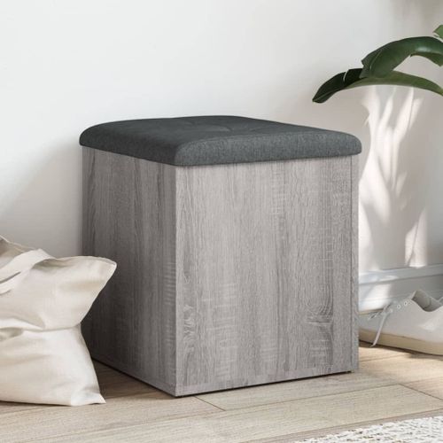 Vidaxl Banc De Rangement Sonoma Gris 42x42x45 Cm Bois D'ingénierie