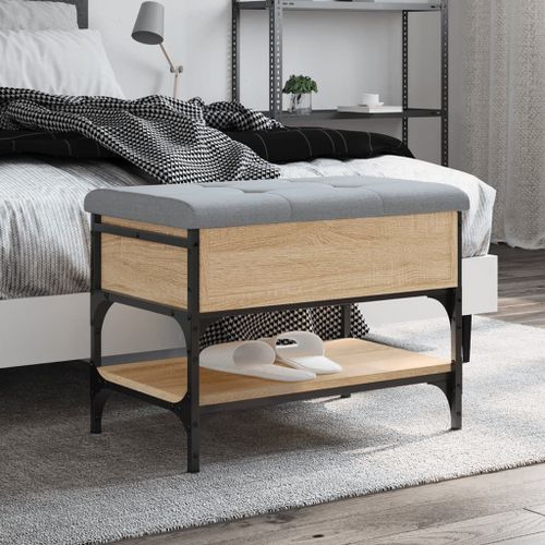 Vidaxl Banc À Chaussures Chêne Sonoma 62x42x45 Cm Bois D'ingénierie