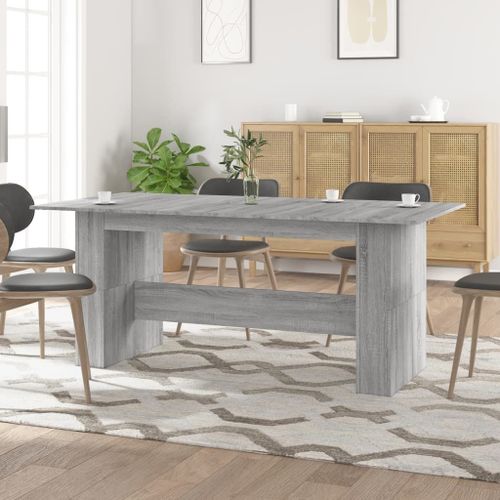 Vidaxl Table À Dîner Sonoma Gris 180x90x76 Cm Bois D'ingénierie