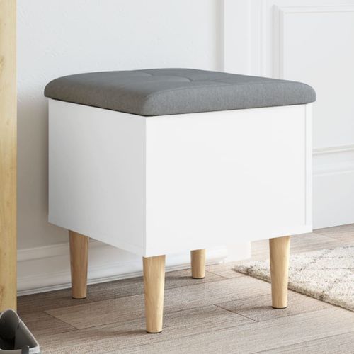 Vidaxl Banc De Rangement Blanc 42x42x46 Cm Bois D'ingénierie
