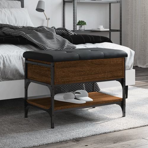 Vidaxl Banc À Chaussures Chêne Marron 62x42x45 Cm Bois D'ingénierie